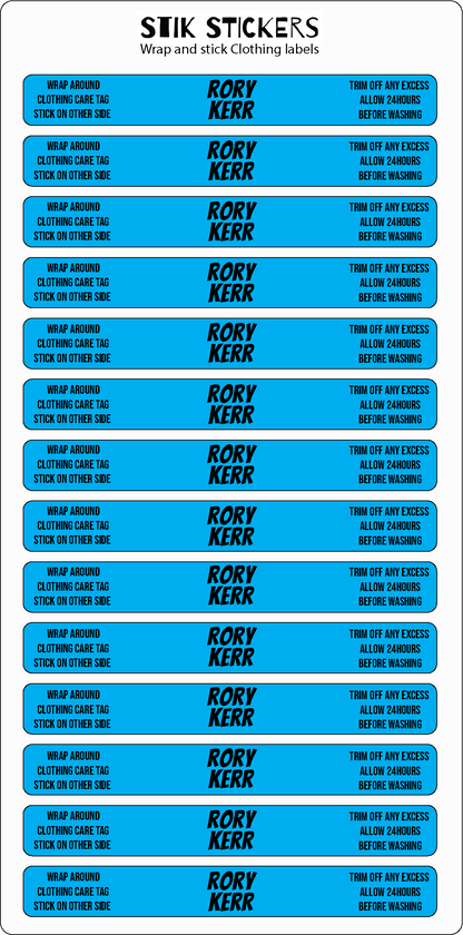 Wrap and Stick Clothing Labels - Kinross PS